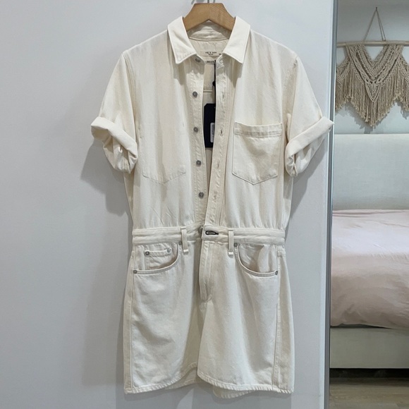 Rag & Bone shirt dress off white NWT - Picture 5 of 6